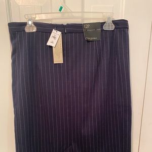 BANANA REPUBLIC 12P Navy Stripe Navy pencil Skirt